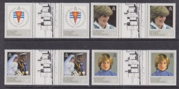 Falkland Islands Dependencies 1982 Princess Diana 4v  Gutter ** Mnh (30156) - South Georgia