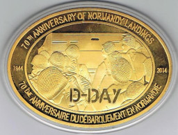 Grosse Médaille   1944  _  2014    D_DAY   85 Mm X 62 Mm X 4 Mm - Navy