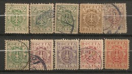 Timbres - Pologne - 1919 - Lot De 10 Timbres - - Usados
