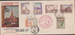 LAOS  CACHETS  THATLUANG + VIENTIANE  02/11/1959 +  10/11/1959  Réf  E487 - Laos