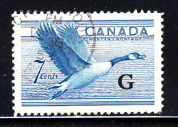 Canada Used Scott #O31 7c Canada Goose - ´G´ Overprint - Surchargés