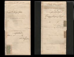 B)1889 CUBA-CARIBE, REGISTRATION TAG TO LA HABANA INSTITUTE, REVENUE DOCUMENT, XF - Lettres & Documents