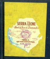 Sierra Leone 1964 Worlds Fair - Airmail - 7d Map MNH (SG 292) - Sierra Leone (1961-...)