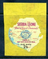 Sierra Leone 1964 Worlds Fair - Airmail - 2/6 Map MNH (SG 295) - Sierra Leone (1961-...)