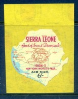 Sierra Leone 1964 Worlds Fair - Airmail - 6/- Map MNH (SG 297) - Sierra Leone (1961-...)