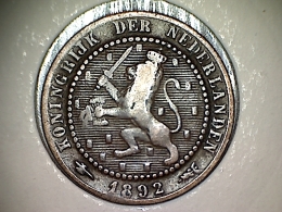 Nederland 1 Cent 1892 - 1 Centavos