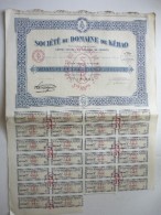Société Du Domaine De Kébao Cents Francs  N° 128,685 - J - L