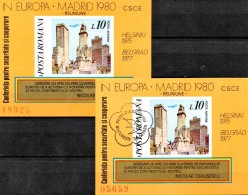 KSZE Konferenz 1980 Rumänien Block 175 B **/o 40€ Imperf.Don Quichotte-Denkmal Madrid EUROPA Hb Bloc Ms Sheet Bf Romania - Unused Stamps