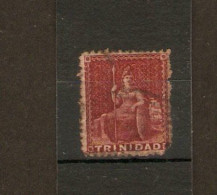 TRINIDAD 1863 (1d) LAKE SG 68 PERF 12½ FINE USED Cat £27 - Trinidad Y Tobago