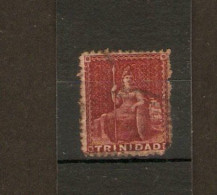 TRINIDAD 1863 (1d) LAKE SG 68 PERF 12½ FINE USED Cat £27 - Trinité & Tobago (...-1961)