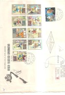 65767)san Marino Rccomandata Con-Walt Disney - Seriecomleta Darom A Siracusa - 22 Dicembre 1970 - Lettres & Documents