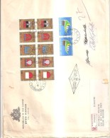 65765)san Marino Rccomandata Con-2 Serie 9º Torneo Della Balestra+2 Giornata Filatel.  Da Roma A Siracusa - 18-7-1974 - Cartas & Documentos