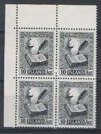 Ijsland Y/T 245 (**) In Blok Van 4. - Unused Stamps