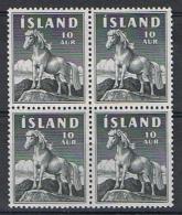 Ijsland Y/T 283 (**) In Blok Van 4. - Unused Stamps