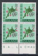 Ijsland Y/T 370 (**) In Blok Van 4. - Unused Stamps