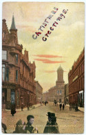 KILMARNOCK : DUKE STREET WITH CORN EXCHANGE (CHRISTMAS GREETINGS) / ADDRESS - WITLEY, COMBE COURT STABLES - Ayrshire