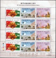 China Macau Macao 2009 Mini S/S 10th Macau Return China Stamp Overprint - Ungebraucht