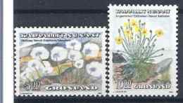 1989 Danemark GROENLAND 185-86** Fleurs - Unused Stamps