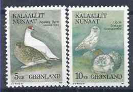 1987 Danemark GROENLAND 164-65** Oiseaux - Ongebruikt