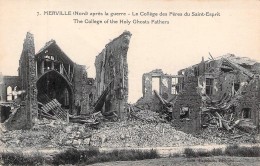 Cpa C P A  Merville Après La Guerre Ww1 1914 1918 Destructions Le Collège Des Pères Du Saint Esprit   59 Nord - Merville