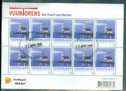 NEDERLAND 2014 * BLOK VAN 10 * BLOCK * VUURTOREN * HET PAARD VAN MARKEN  * LIGHTHOUSE LEUCHTTURM LES PHARES - Used Stamps