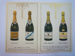 Très Jolie  PUB  2 Volets  CHAMPAGNE  René De  MARAY  (AVIZE) X   (format 8 X 12cm) - Alcools