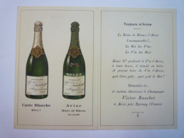 Très Jolie  PUB  2 Volets  CHAMPAGNE  V.  BAUCHET  (AVIZE) X   (format 8,5 X 12,5cm) - Alcoholes