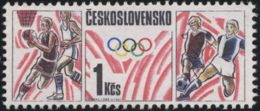 Czechoslovakia / Stamps (1988) 2827: Olympic Games 1988 (Basketball And Football); Painter: Jan Lidral - Ongebruikt