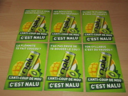 6 CP Différentes Texte "NALU" (Coca-Cola) L´Anti-coup De Mou C´est NALU - Postcards