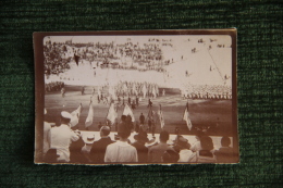 Guerre 1914 -1918 : Photo Prise Le 14 Juillet 1917 Au Stade D'ATHENES, Arrivée Des Drapeaux Et Corporations, écrite Au V - Guerre, Militaire