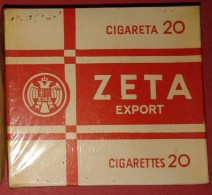 JUGOSLAVIA - SLOVENIA - LJUBLJANA - ZETA - THE FULL, DO NOT Open Boxes Of Cigarettes - Kings Jugoslavija - Cc 1930 - Estuches Para Cigarrillos (vacios)