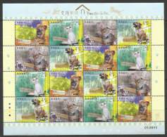 Macau Chine 2014 Protection Des Animaux Chien Chat Feuillet ** Macao China Animal Protection Dog Cat Sheetlet ** - Neufs