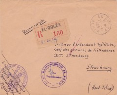 ALGERIE FRANCAISE  BASE SAHARIENNE D'EL GOLEA  LETTRE RECOMMANDEE1955 - Lettres & Documents