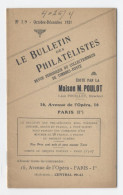 1922-BULLETIN DES PHILATELISTES--PARIS 1ER  -E500 - France