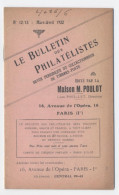 1922-BULLETIN DES PHILATELISTES--PARIS 1ER  -E500 - Frankreich