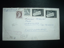 LR Pour La SUISSE TP 15c + TP 5c X2 + TP 1c OBL.19 II 53 + GRIFFE R TORONTO, ONT. POSTAL TERMINAL "A" - Briefe U. Dokumente