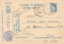 FREE MILITARY POSTCARD,STATIONERY,WW2,CENSORED,FPO#33,1941,ROMANIA. - Cartas De La Segunda Guerra Mundial