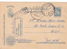 FREE MILITARY POSTCARD,STATIONERY,WW2,CENSORED,FPO#33,1941,ROMANIA. - 2de Wereldoorlog (Brieven)