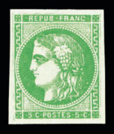 * N°42B, 5c Vert Report 2, TB    Qualité : *    Cote : 370 Euros - 1870 Ausgabe Bordeaux