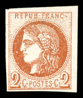 (*) N°40Ba, 2c Rouge-brique, Jolies Marges, TTB (signé Scheller/certificat)    Qualité : (*)   ... - 1870 Ausgabe Bordeaux