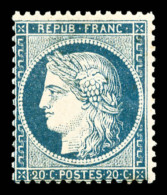 ** N°37, 20c Bleu, TB    Qualité : ** - 1870 Belagerung Von Paris