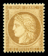 ** N°36a, 10c Bistre-brun, Fraîcheur Postale, SUP (signé/certificat)    Qualité : ** - 1870 Siège De Paris