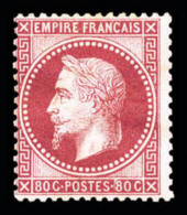 * N°32, 80c Rose, Frais, TB (signé/certificat)    Qualité : *    Cote : 1600 Euros - 1863-1870 Napoléon III Lauré