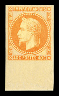 ** N°31c, 40c Orange, Impression De Rothschild Bas De Feuille, Fraîcheur Postale, SUP (certificat)   ... - 1863-1870 Napoléon III Lauré