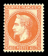 * N°31a, 40c Orange-vif, Grande Fraîcheur, TB (certificat)    Qualité : *    Cote : 2200 Euros - 1863-1870 Napoléon III. Laure