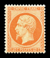 ** N°23b, 40c Orange Vif, Fraîcheur Postale, SUPERBE (certificat)    Qualité : ** - 1862 Napoleon III