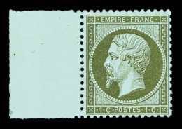 ** N°19, 1c Olive, Fraîcheur Postale, Bon Centrage, Bord De Feuille, SUP (certificat)    Qualité :... - 1862 Napoleon III