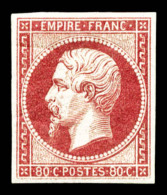 * N°17B, 80c Rose, Grande Fraîcheur, SUPERBE, R.R.R (signé Scheller/certificat)    Qualité... - 1853-1860 Napoléon III.