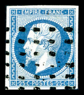 O N°15, 25c Bleu, Obl Gros Points Carrés, TB    Qualité : O    Cote : 300 Euros - 1853-1860 Napoléon III