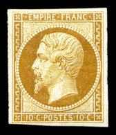 * N°13B, 10c Brun-clair Type II, TB (certificat)    Qualité : *    Cote : 950 Euros - 1853-1860 Napoléon III.